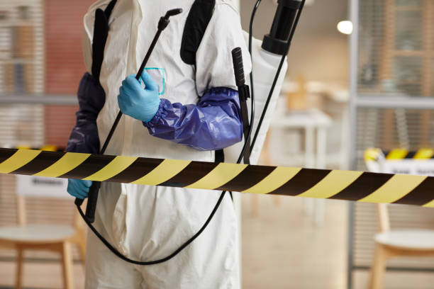 Professional Biohazard Cleanup technician working in Robertsville, NJ